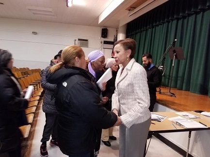 Congresswoman Nadia Velázque with people