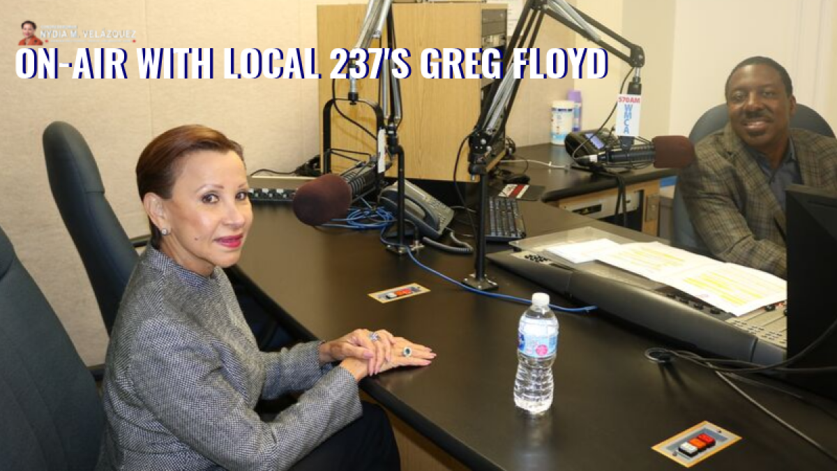 Rep. Velázquez on Reaching Out with Local 237's Greg Floyd